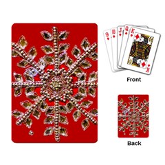 Snowflake Jeweled Playing Card by Nexatart