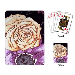 Texture Flower Pattern Fabric Design Playing Card by Nexatart