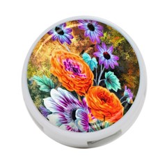 Flowers Artwork Art Digital Art 4-port Usb Hub (one Side) by Amaryn4rt