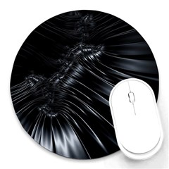 Fractal Mathematics Abstract Round Mousepads by Amaryn4rt