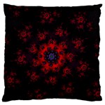 Fractal Abstract Blossom Bloom Red Large Flano Cushion Case (Two Sides) Back