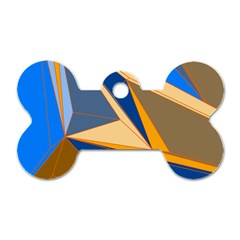 Abstract Background Pattern Dog Tag Bone (one Side) by Amaryn4rt