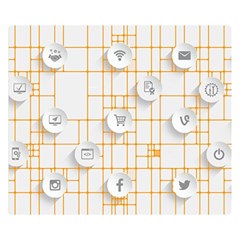 Icon Media Social Network Double Sided Flano Blanket (small)  by Amaryn4rt