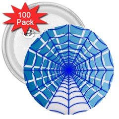 Cobweb Network Points Lines 3  Buttons (100 Pack)  by Amaryn4rt