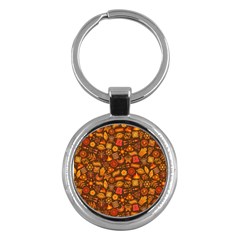 Pattern Background Ethnic Tribal Key Chains (round)  by Amaryn4rt