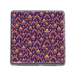 Abstract Background Floral Pattern Memory Card Reader (square) by Amaryn4rt