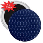 Anchor Pattern 3  Magnets (10 pack)  Front