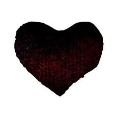 3d Tiny Dots Pattern Texture Standard 16  Premium Flano Heart Shape Cushions by Amaryn4rt