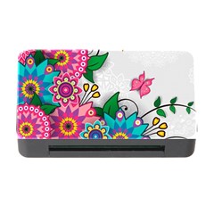 Flowers Pattern Vector Art Memory Card Reader With Cf by Amaryn4rt