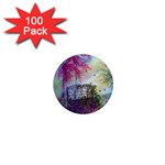 Bench In Spring Forest 1  Mini Magnets (100 pack)  Front