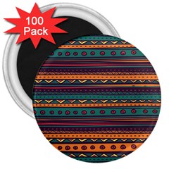 Ethnic Style Tribal Patterns Graphics Vector 3  Magnets (100 Pack) by Amaryn4rt