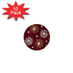 India Traditional Fabric 1  Mini Buttons (10 Pack)  by Amaryn4rt