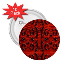 3d Metal Pattern On Wood 2 25  Buttons (10 Pack)  by Amaryn4rt