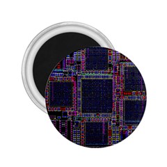 Technology Circuit Board Layout Pattern 2 25  Magnets by Amaryn4rt