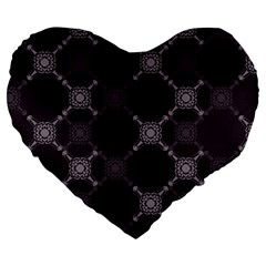 Abstract Seamless Pattern Large 19  Premium Heart Shape Cushions by Simbadda