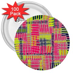 Abstract Pattern 3  Buttons (100 Pack)  by Simbadda