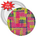 Abstract Pattern 3  Buttons (100 pack)  Front