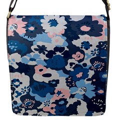 Fabric Wildflower Bluebird Flap Messenger Bag (s) by Simbadda