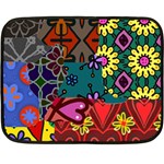 Patchwork Collage Double Sided Fleece Blanket (Mini)  35 x27  Blanket Back