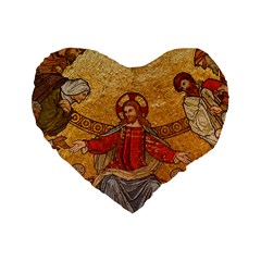 Gold Jesus Standard 16  Premium Heart Shape Cushions by boho