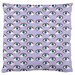 Purple Eyeballs Large Cushion Case (two Sides) by boho