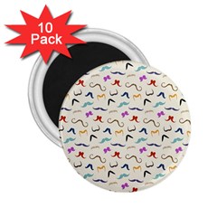 Mustaches 2 25  Magnets (10 Pack)  by boho