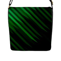 Abstract Blue Stripe Pattern Background Flap Messenger Bag (l)  by Simbadda