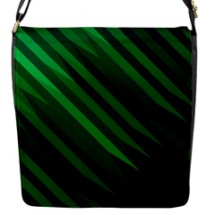 Abstract Blue Stripe Pattern Background Flap Messenger Bag (s) by Simbadda