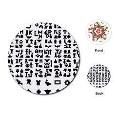 Anchor Puzzle Booklet Pages All Black Playing Cards (round)  by Simbadda