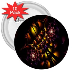 Art Design Image Oily Spirals Texture 3  Buttons (10 Pack)  by Simbadda