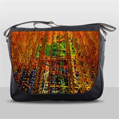 Circuit Board Pattern Messenger Bags by Simbadda