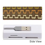 Fabric Texture Vintage Retro 70s Zig Zag Pattern Memory Card Reader (Stick)  Front