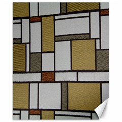Fabric Textures Fabric Texture Vintage Blocks Rectangle Pattern Canvas 16  X 20   by Simbadda