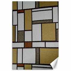 Fabric Textures Fabric Texture Vintage Blocks Rectangle Pattern Canvas 20  X 30   by Simbadda