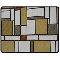 Fabric Textures Fabric Texture Vintage Blocks Rectangle Pattern Double Sided Fleece Blanket (medium)  by Simbadda