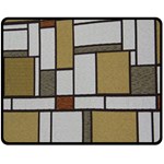 Fabric Textures Fabric Texture Vintage Blocks Rectangle Pattern Double Sided Fleece Blanket (Medium)  58.8 x47.4  Blanket Front
