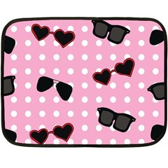 Pisunglass Tech Pink Pattern Double Sided Fleece Blanket (mini)  by Simbadda