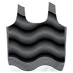 Two Layers Consisting Of Curves With Identical Inclination Patterns Full Print Recycle Bags (L)  Back