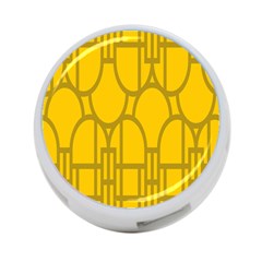 The Michigan Pattern Yellow 4-port Usb Hub (one Side) by Simbadda
