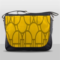 The Michigan Pattern Yellow Messenger Bags by Simbadda