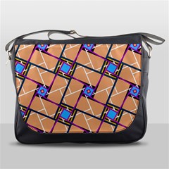 Overlaid Patterns Messenger Bags by Simbadda