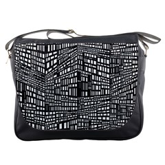 Recursive Subdivision Between 5 Source Lines Screen Black Messenger Bags by Simbadda