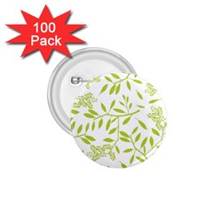 Leaves Pattern Seamless 1 75  Buttons (100 Pack)  by Simbadda