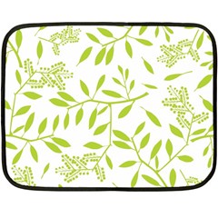 Leaves Pattern Seamless Double Sided Fleece Blanket (mini)  by Simbadda
