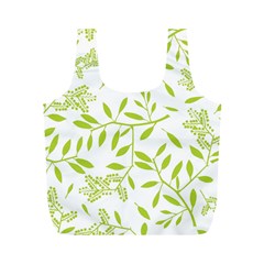 Leaves Pattern Seamless Full Print Recycle Bags (m)  by Simbadda