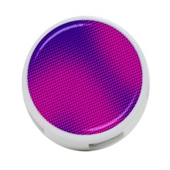 Retro Halftone Pink On Blue 4-port Usb Hub (one Side) by Simbadda