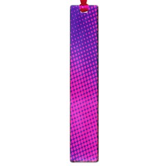 Retro Halftone Pink On Blue Large Book Marks by Simbadda