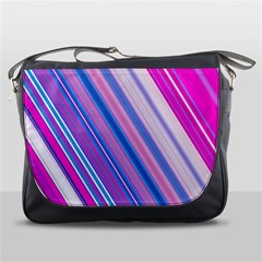Line Obliquely Pink Messenger Bags by Simbadda