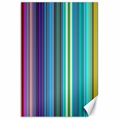 Color Stripes Canvas 24  X 36  by Simbadda