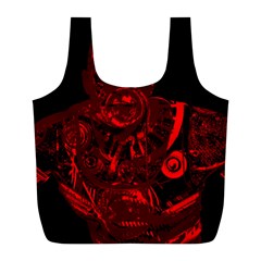 Warrior - Red Full Print Recycle Bags (l)  by Valentinaart